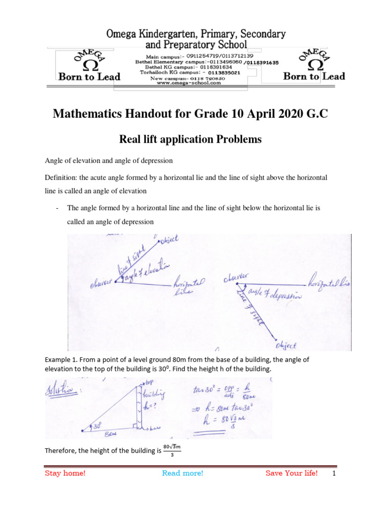 Maths Grade 10 Handout | PDF | Triangle | Rectangle