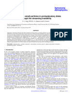 2017 Yang - Concentrating Small Particles in Protoplanetary Disks Through The Streaming Instability