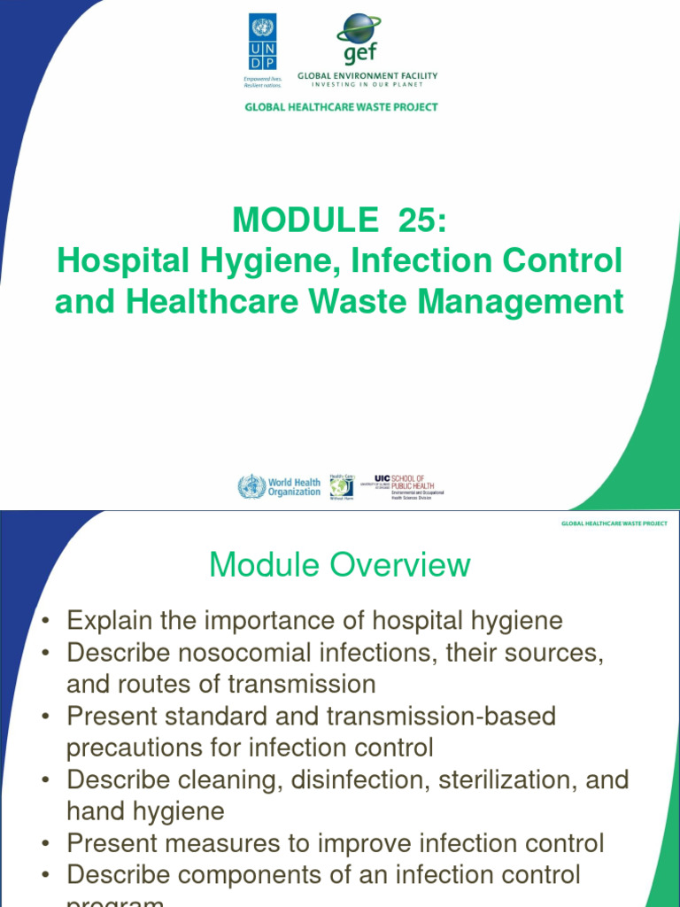 Module 25 Hospital Hygiene Infection Control and Health Care Waste