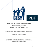 7-Introduccion A La Nutricion y La Alimentación Normal