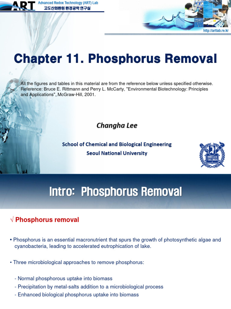 Phosphorus Removal Techniques in Wastewater | PDF | Chemistry