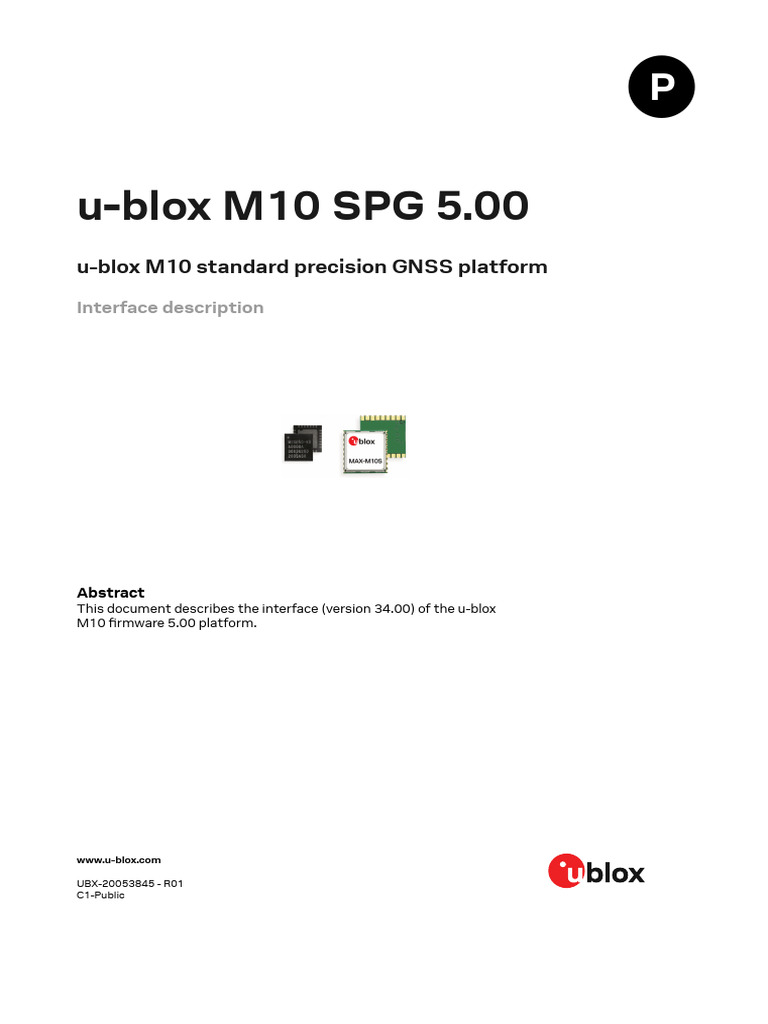M10-FW500 InterfaceDescription UBX-20053845 | PDF | Computer ...