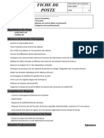 Fiche de Poste Assistant RH