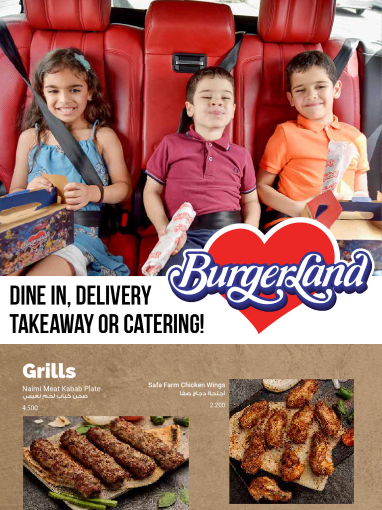 Burgerland Menu QR | PDF | Kebab | Hamburgers