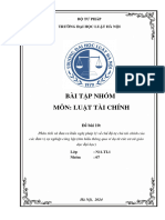 Bài tập nhóm Luật tài chính - Quy định liên quan đến đơn vị sự nghiệp công lập