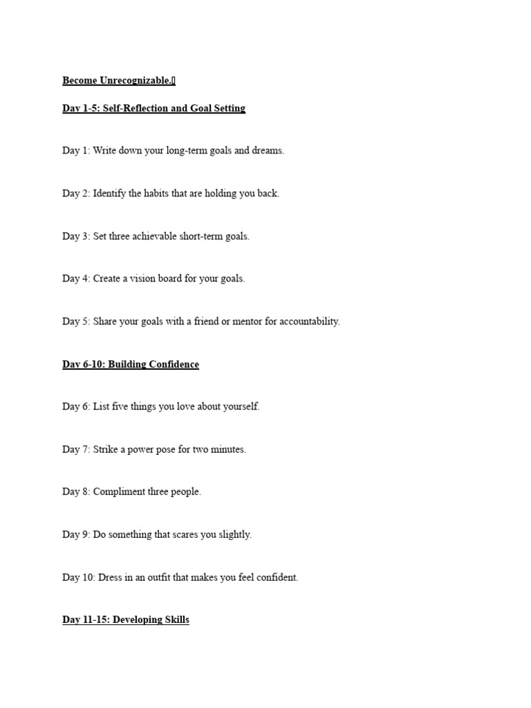 Become Unrecognizable Pdf