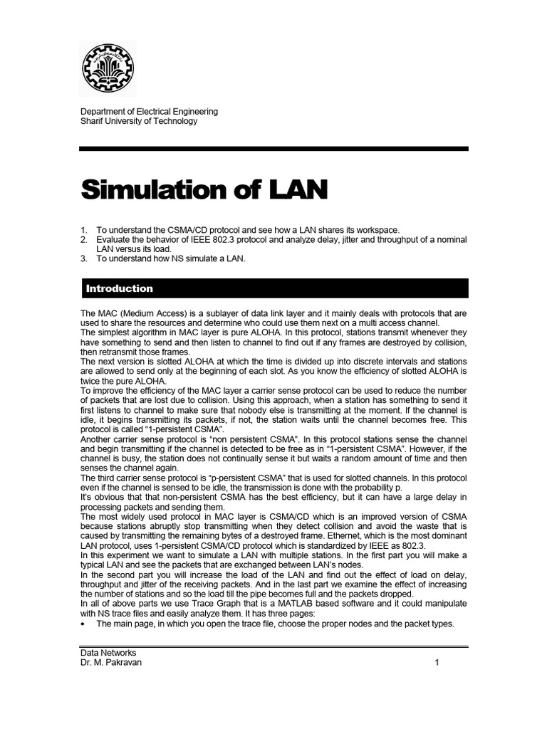 Lab2 Lan 802 3 | PDF | Computer Network | Computer Science