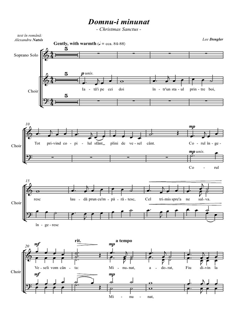 Domnu-I Minunat - SATB | PDF