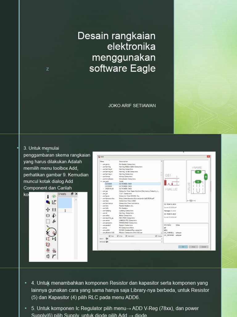 Desain Rangkaian Elektronika Menggunakan Software Eagle (Pert. 5) | PDF