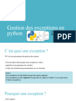 GESTIONS EXCEPTIONS PYTHON