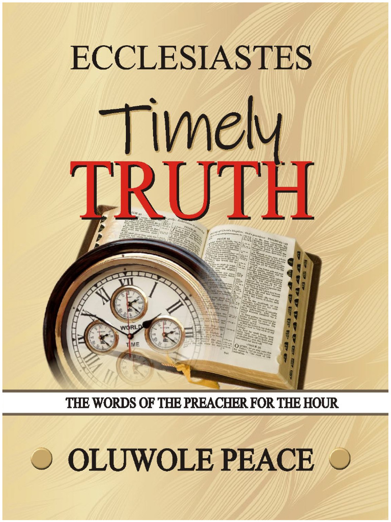 Ecclesiastes Timely Truth | PDF | Jesus | Disciple (Christianity)