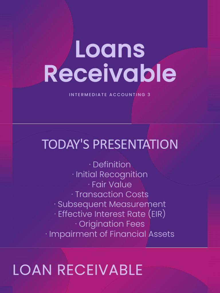 Chapter 7 Loans Receivable PDF Loans Interest