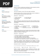 Mixed Conditionals Worksheet