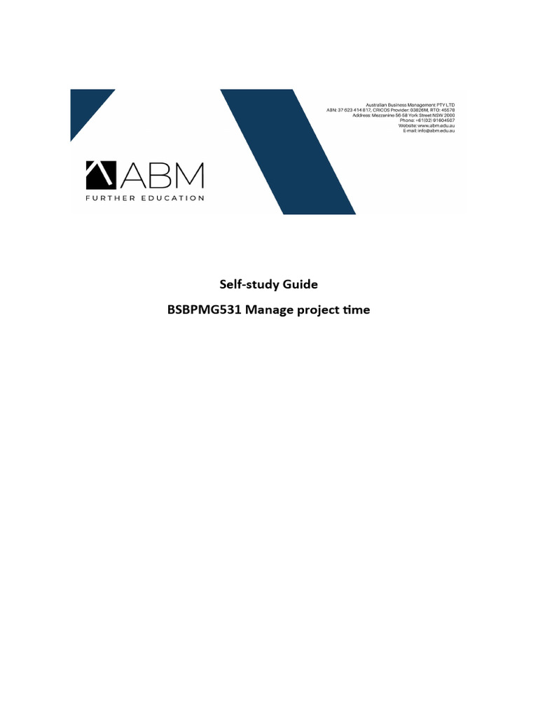 BSBPMG531 Self-Study Guide | PDF | Education Theory | Behavior Modification