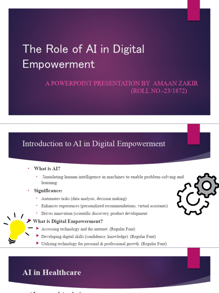 The Role of AI in Digital Empowerment | PDF | Artificial Intelligence ...