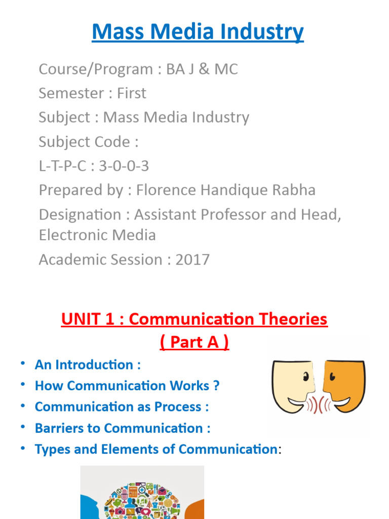 Understanding Communication Processes | PDF | Communication | Mass Media