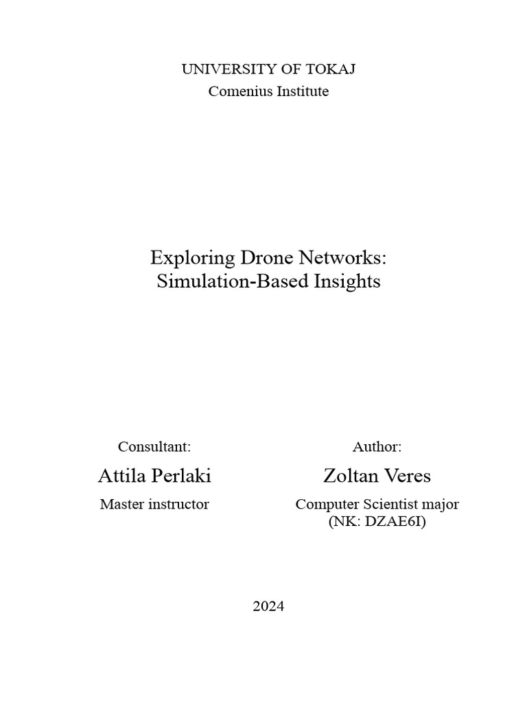 Exploring Drone Networks - Simulation-Based Insights | PDF | Unmanned ...