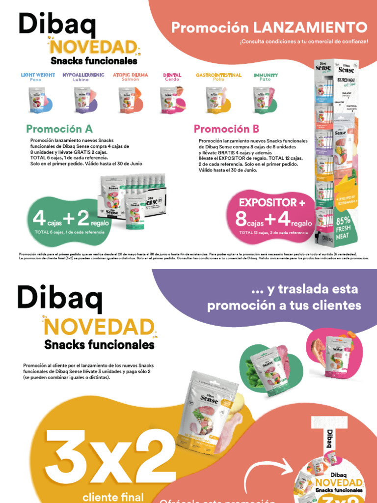 (ES) Flyer Promoción Lanzamiento Dibaq Sense Snacks | PDF