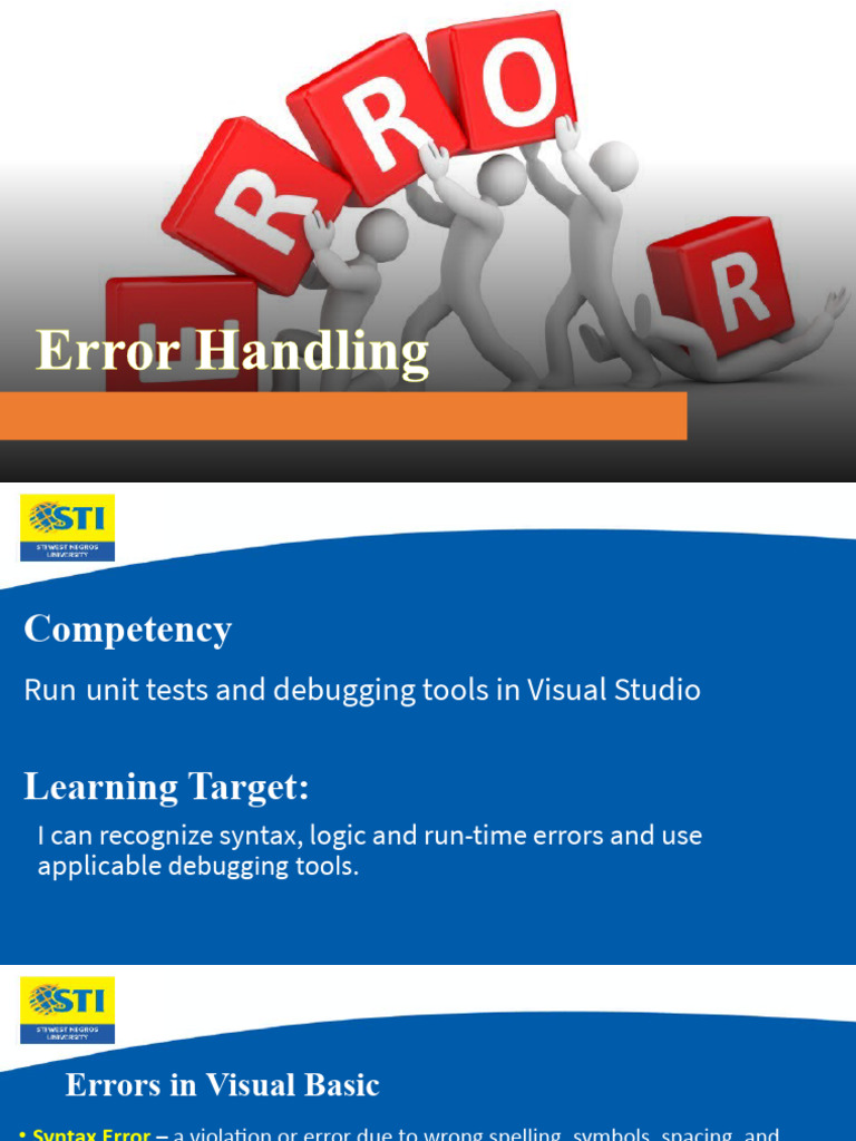 Understanding Visual Basic Error Handling | PDF | Computer Program ...