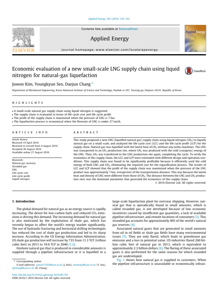 Small-Scale LNG Supply Chain Analysis | PDF | Natural Gas | Liquefied ...