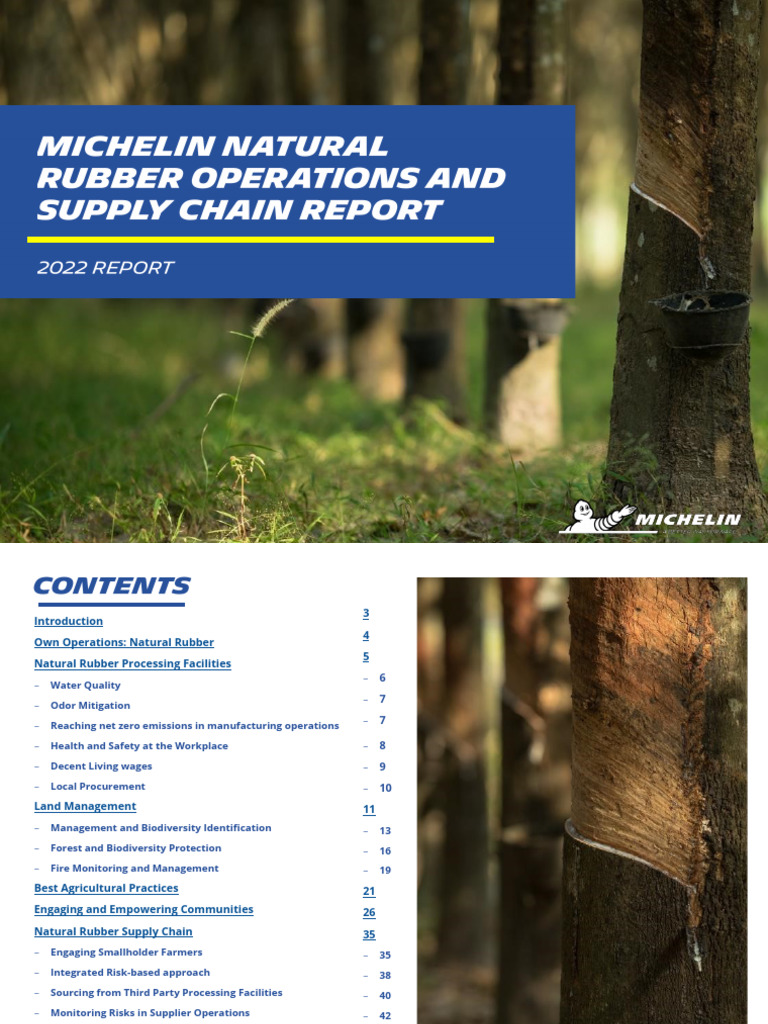 Michelin Natural Rubber Supply Chain 2022 | PDF | Pesticide | Deforestation