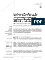 Validation of COPSOQ in Prof Drivers