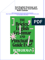 Full Ebook of The Briefest English Grammar and Punctuation Guide Ever 2Nd Edition Ruth Colman Online PDF All Chapter
