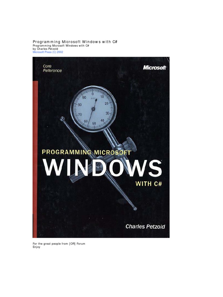 Programming Microsoft Windows With C# | Microsoft