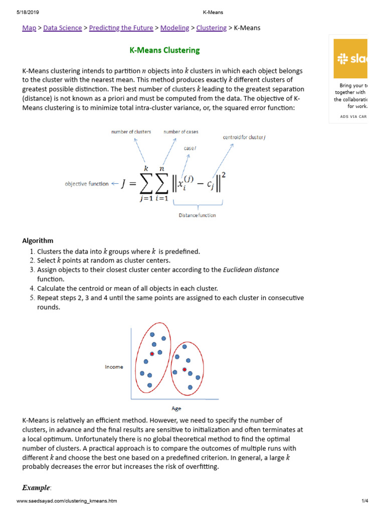 Lec 05 - K-Means | PDF | Cluster Analysis | Computer Programming