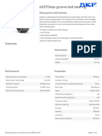 SKF 6207deep Groove Ball Bearing Specification