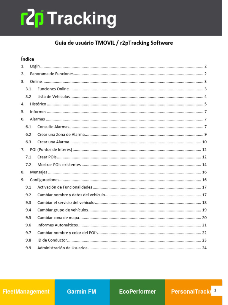 Guía de Usuario TMOVIL Tracking Software | PDF | Usuario (informática ...