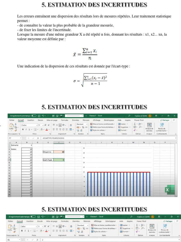 Cours 5 - ESTIMATION DES INCERTITUDES - PPTX | PDF | Erreur de mesure ...