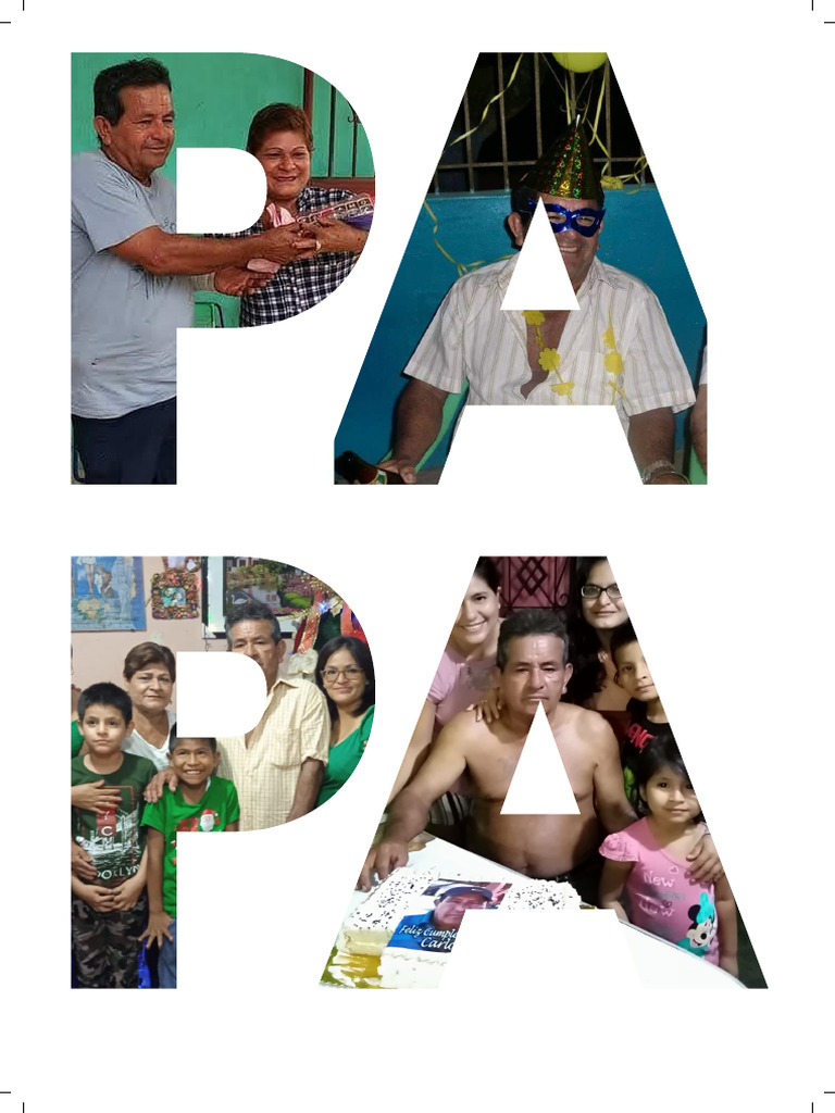 Copia de LETRAS 3D CON FOTOS - PAPÁ (Membretes) | PDF