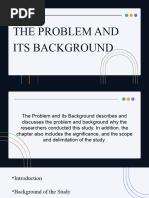 The Problem and Its Background