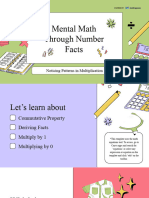 Mental Math Patterns in Multiplication and Division Education Presentation in Green Violet Simple Lined Style