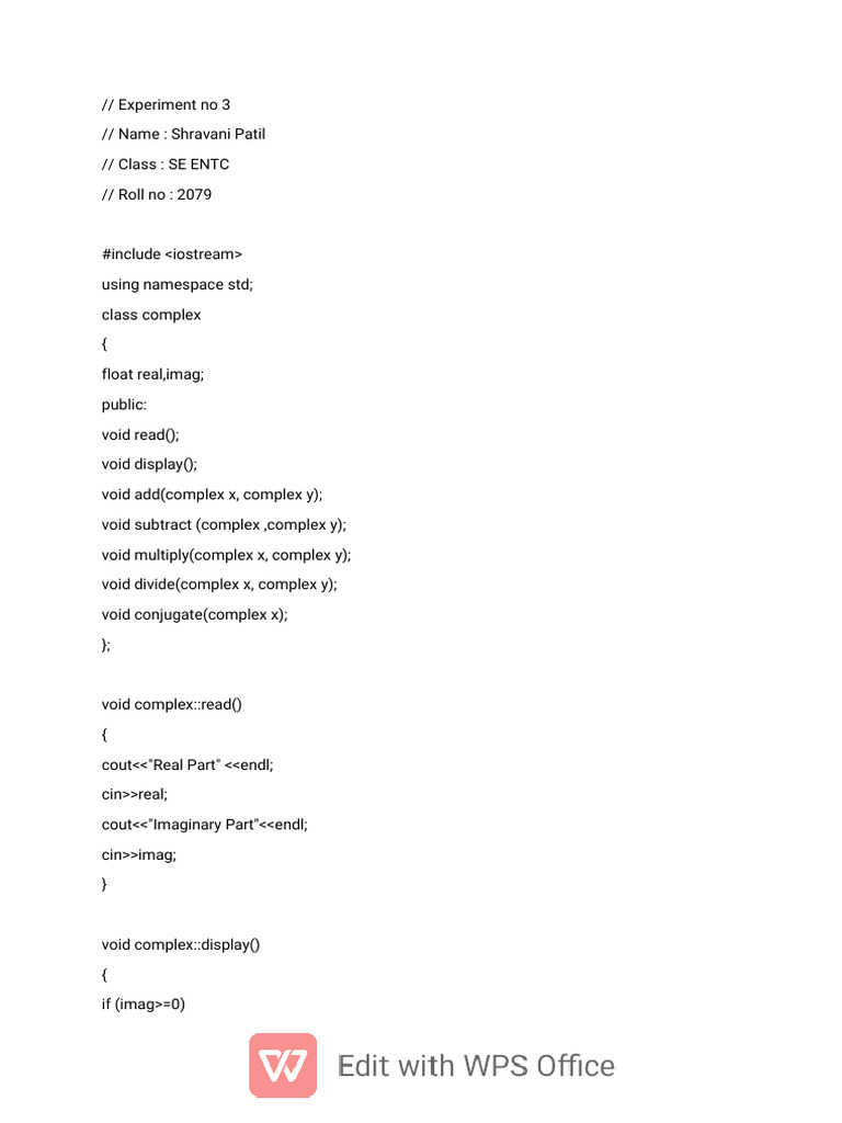 Oop Expt 3 | PDF