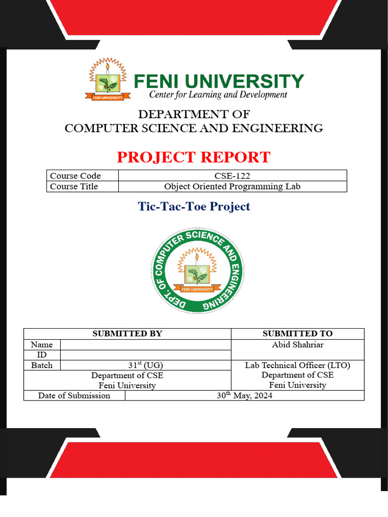 OOP Project TicTAcToe | PDF