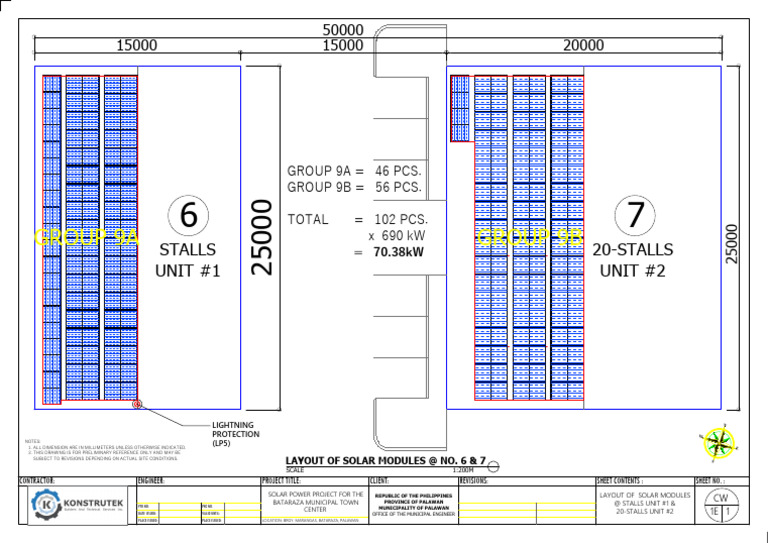 LAYOUT_STALLS UNIT 1 & 2 _03 30 24 FILE | PDF | Solar Energy | Solar Power
