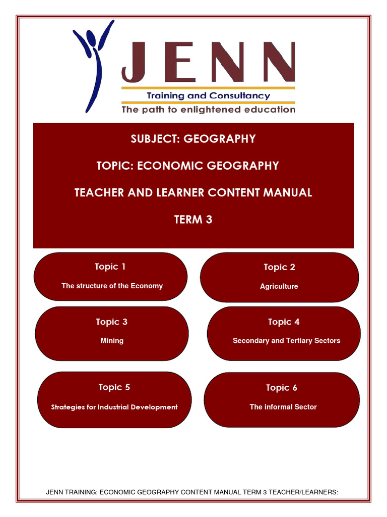 Economic geography content manual pdf agriculture food security