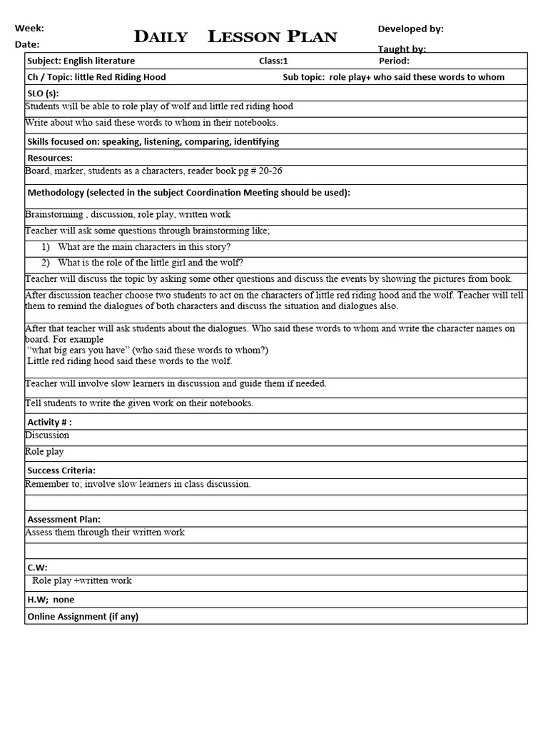 Academic Planning and Lesson Guide | PDF | Lesson Plan | Teachers
