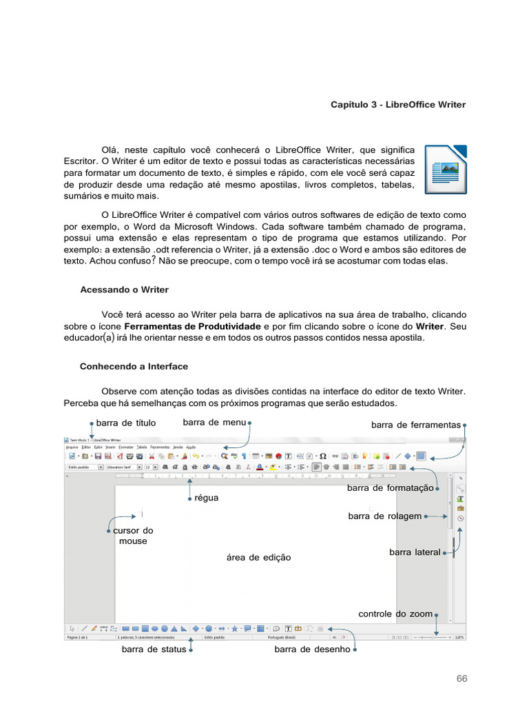 Apostila de Libre Office Writer | PDF | Empreendedorismo | Botão Ctrl