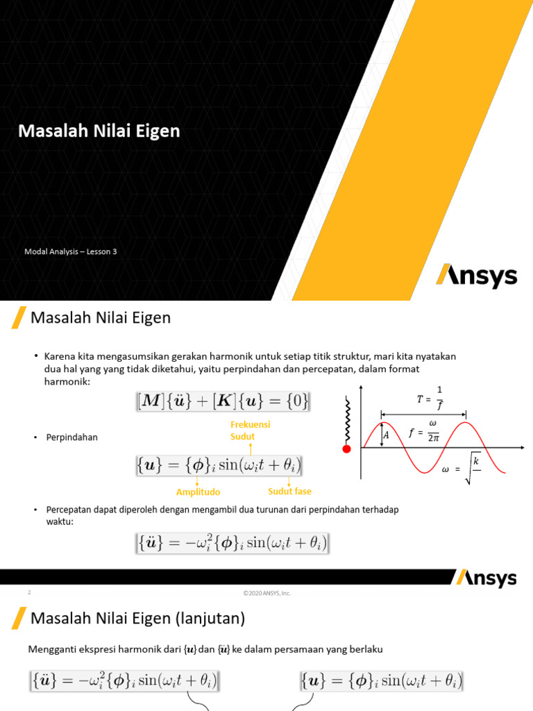 Analisis Modal: Masalah Nilai Eigen | PDF | Metode & Bahan Ajar