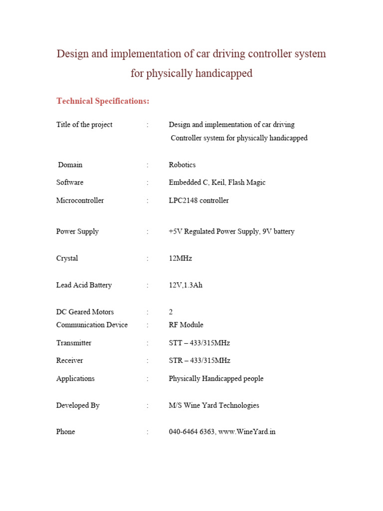 Design and Implementation of Car Driving Controller System For ...