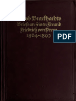 Jacob Burckhardt - Briefe An Seinen Freund Friedrich Von Preen - 1864-1893