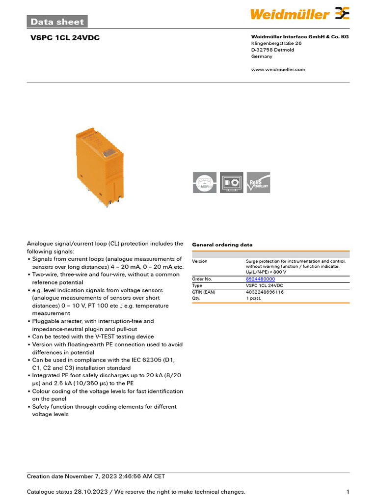 VSPC 1CL 24VDC en | PDF | Computer Engineering | Electrical Engineering