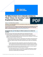 To What Extent Are Liberals United in Their Views On Society - (24) Politics Explained Essay Plan