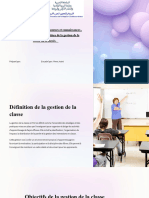 Introduction Importance de La Gestion de La Classe en FLE