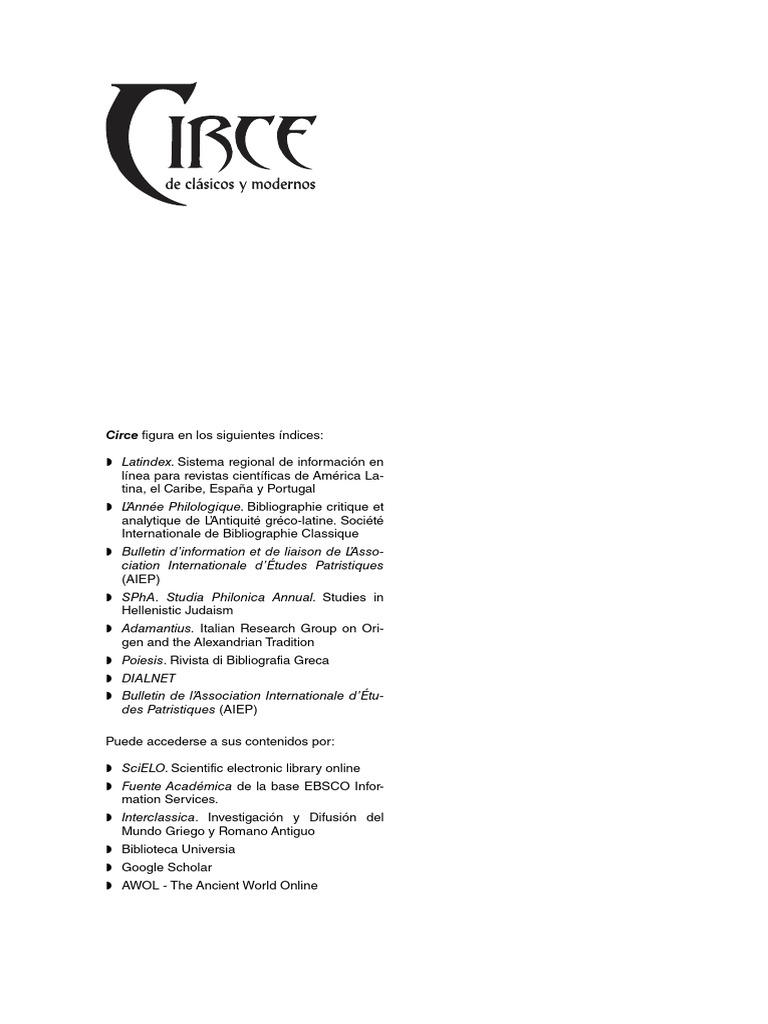 Revista circe 19 descargar gratis pdf septuaginta traducciones