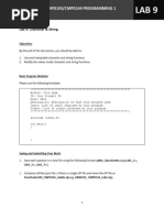 Lab 9 - Character String