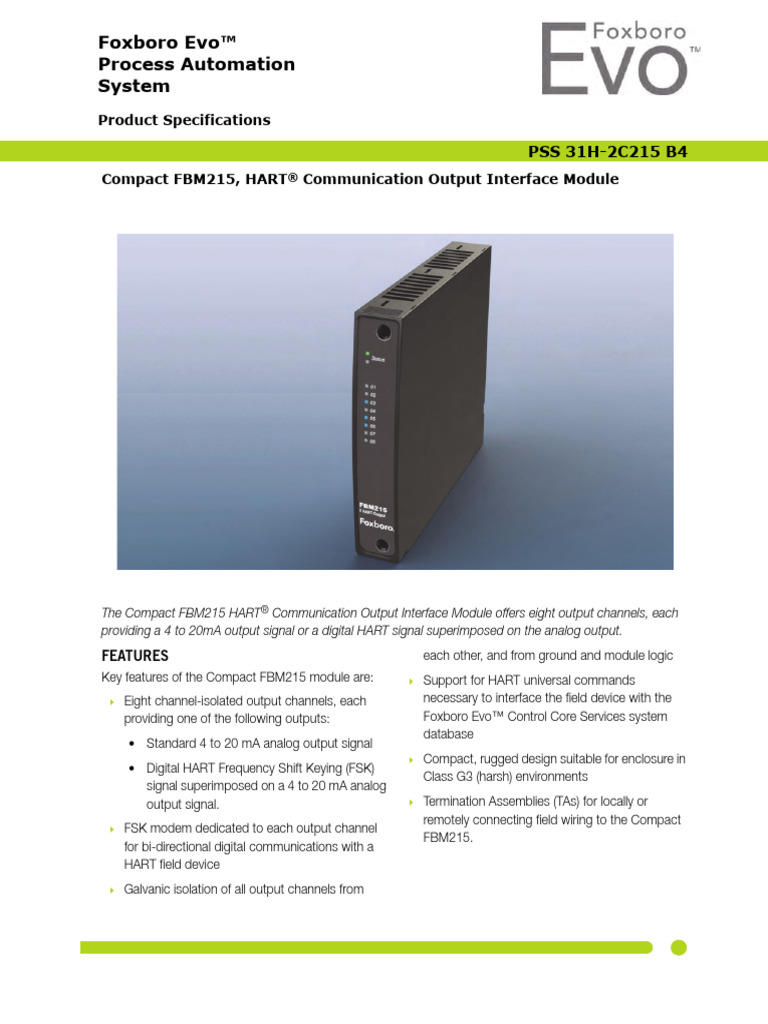 Value Proposition - DCS - HW-App Compact FBM215, HART | PDF ...